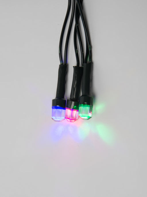ULD-S0800-100/DGA MULTI IP20 CRYSTAL-1 Гирлянда светодиодная с контроллером Кристал-1, 8м. 100 светодиодов. Разноцветный свет. Провод зеленый. ТМ Uniel