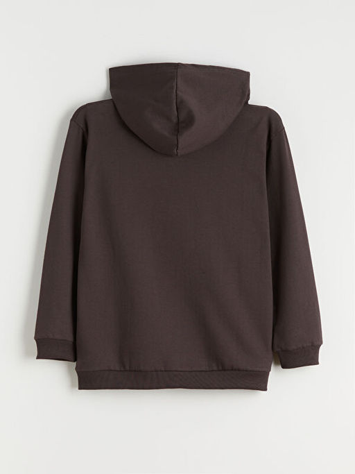 Kap??onlu Erkek ?ocuk Kal?n Fermuarl? Sweatshirt