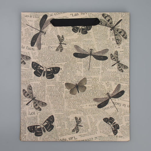 Пакет крафтовый вертикальный Бабочки, 23 х 27 х 11,5 см - Дарите счастье фото 5