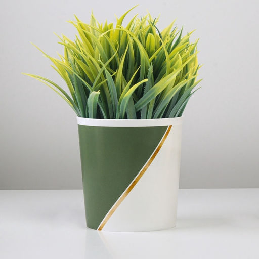 Кашпо для цветов «Полосы», 1.6 л, d=14 см, h=14 см, пластиковое