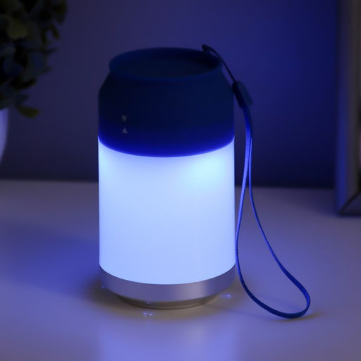 Ночник «Фоси» LED 5 режимов от батареек 3хААА бело-синий 6.5×6.5×11.5 см