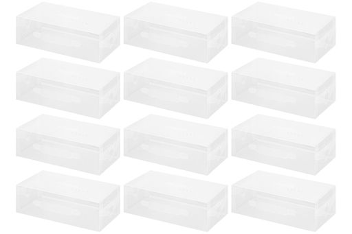 Набор 12 коробок для хранения женской обуви 30*18*10 см Прозрачные складные, с ручкой - Elan gallery фото 4