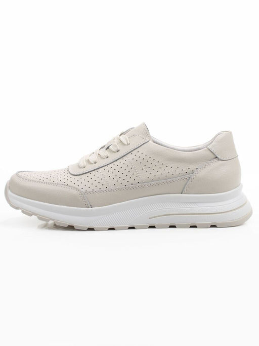 03-C207-2A LT. BEIGE Полуботинки летние женские (натуральная кожа)