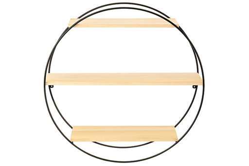 Полка подвесная круглая 3-х ярусная 50*19,5*50 см "Черная"