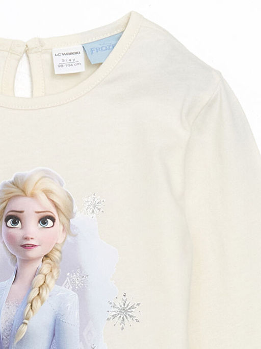 Elsa Bask?l? K?z ?ocuk Bluz ve Tayt 2li