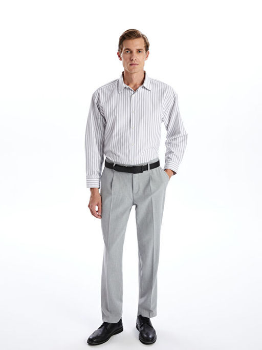 Rahat Kal?p Uzun Kollu ?izgili Erkek G?mlek