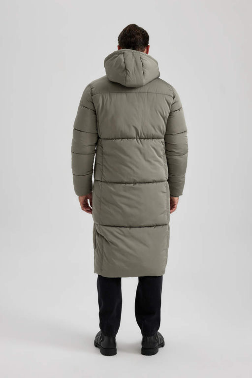 Водоотталкивающая парка-пуховик стандартного кроя с капюшоном - Defacto фото 8