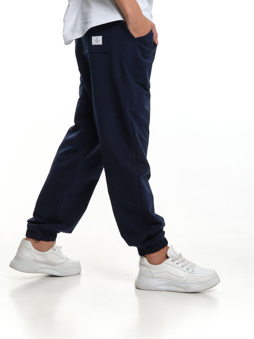 Брюки спортивные удобство и стиль для активных 22-7433 синий - Mini maxi фото 7