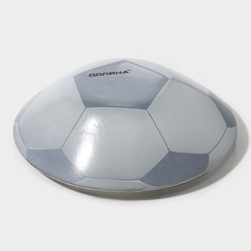 Салатник Доляна «Мяч», 200 мл, 12×2.5 см, стекло, чёрный, белый