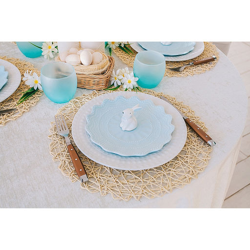 Цена за 12 шт. Салфетка сервировочная на стол Доляна «Одуванчик», d=38 см, бежевая