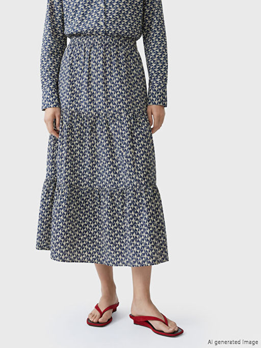 Beli Lastikli Desenli Katkat Etek - Waikiki фото 2