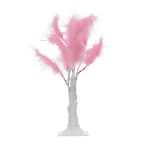 Ночник «Перья» LED розовый 17×18×35 см