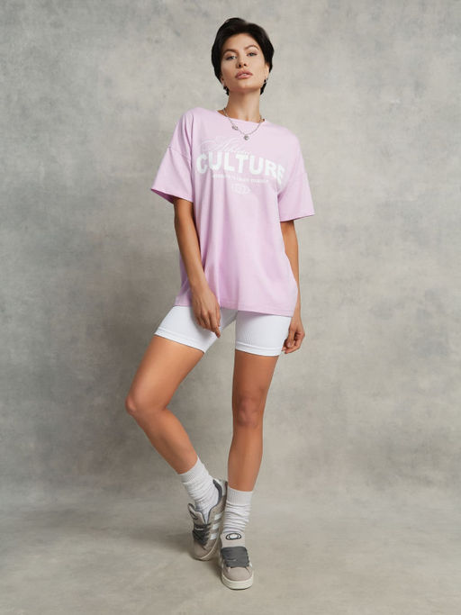 Базовая футболка свободного силуэта с брендингом CULTURE - Eazyway фото 3