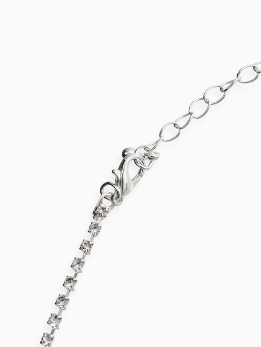 Набор 2 пред-а: серьги, колье "Вечерний шик" минимализм, цвет белый в серебре