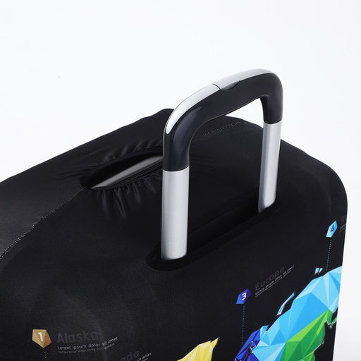 Чехол на чемодан 24, цвет чёрный/разноцветный - Simaland фото 4