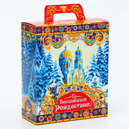 Цена за 5 шт. Подарочная коробка Новогодняя Презент Рождество в зимнем лесу, для сладких подарков, 15.5?7?19 см - Simaland фото 3