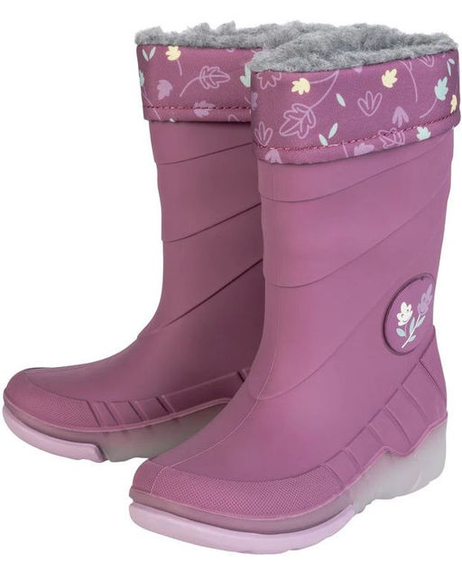 Утепленные резиновые сапоги для девочек LUPILU с мигающими пятками  фото 55