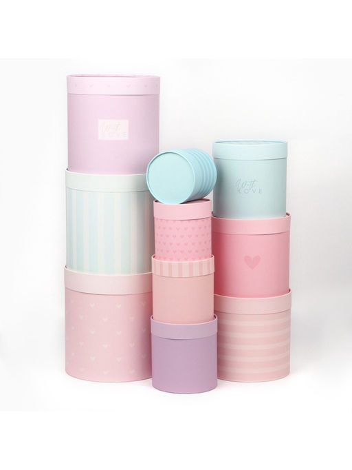 Набор коробок 10 в 1, упаковка подарочная, With love, 10?10 - 23.5?23.5 см