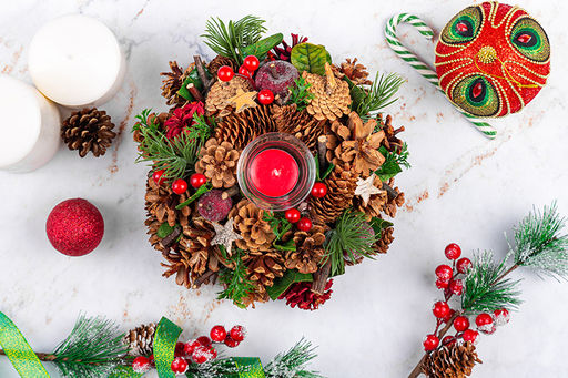 Новогоднее украшение подсвечник 22*22*11 см Тайна Рождества на 1 свечу, круг - Elan gallery фото 7