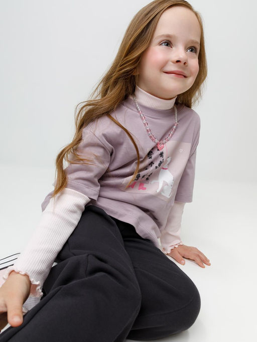 КР 302866/сиреневый 3304 к617 фуфайка (футболка) для дев