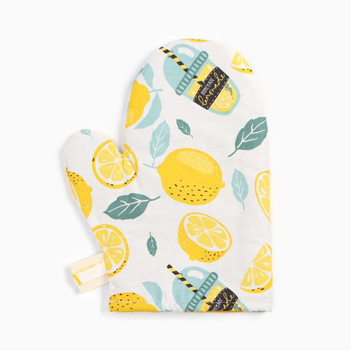 Варежка-прихватка Этель Лимонад 20х28 см, 80% хл, 20% пэ, сатин 110 г/м2  фото 3