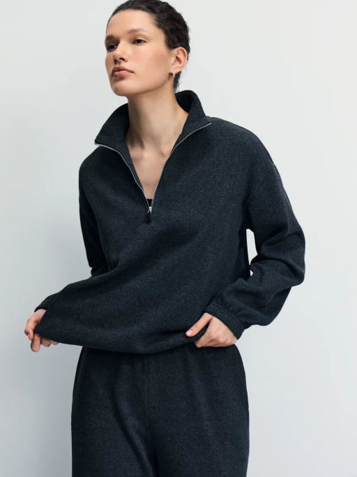 Толстовка на молнии оверсайз / Zarina