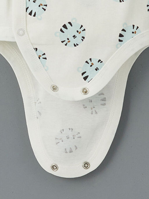 Kruvaze Yaka Erkek Bebek ??t??tl? Body