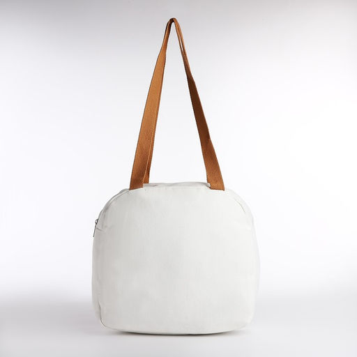 Сумка молодёжная на молнии, цвет белый - Simaland фото 5