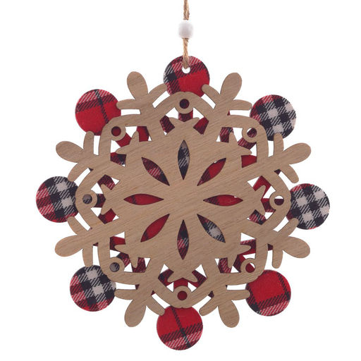 Украшение новогоднее "Снежинка", L15 W0,6 H15,5 см, 3в.