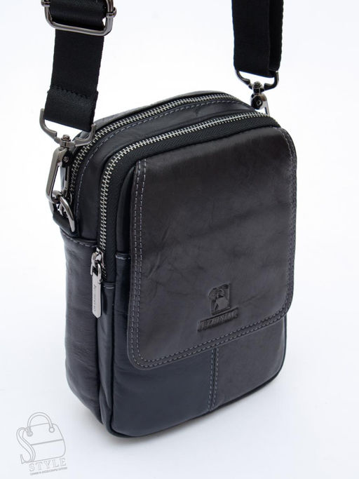 Сумка мужская кожаная 8613S black Fuzhiniao