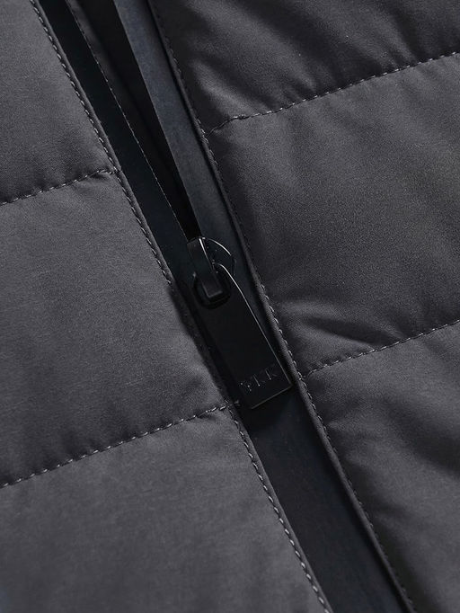 Куртка мужская удлинённая стёганая с капюшоном и графеновой подкладкой утеплитель тинсулейт