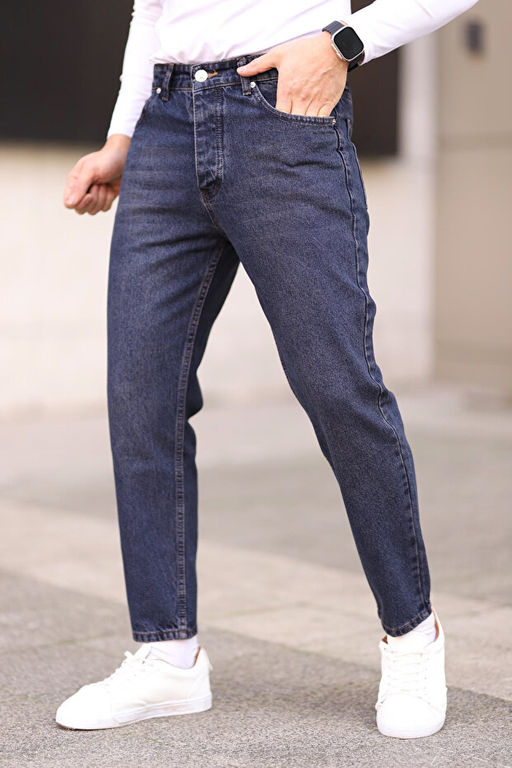 Lacivert %100 Pamuk Boyfriend Jeans Kot Pantolon TMNAW25JE00020 - Trendyolmilla фото 2