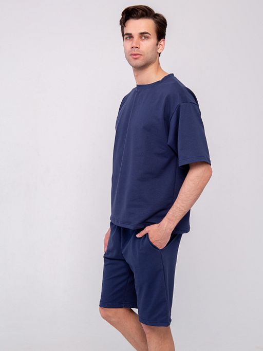Костюм муж.(футболка+шорты)_М40/индиго - Ihomelux фото 18