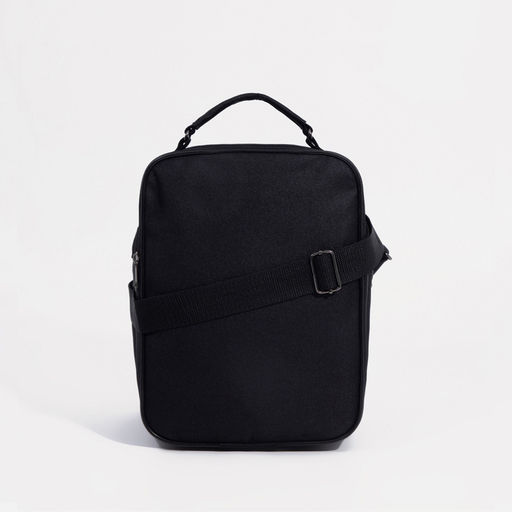 Сумка мужская Luris, 2 отдела на молнии, 2 наружных кармана, чёрная