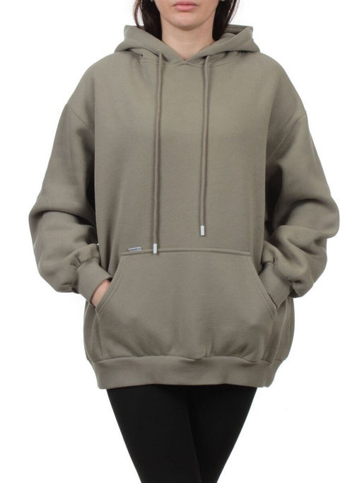 2610 GRAY GREEN Толстовка женская (85% хлопок, 10% полиэстер, 5% спандекс)