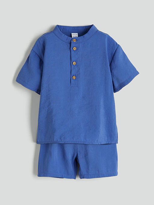 Hakim Yaka Erkek Bebek G?mlek ve ?ort 2li