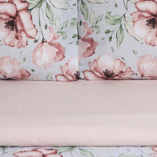 Постельное бельё Этель 2 сп Flowers 175х215см,200х220см,50х70см-2 шт, поплин,125 г/м2  фото 2