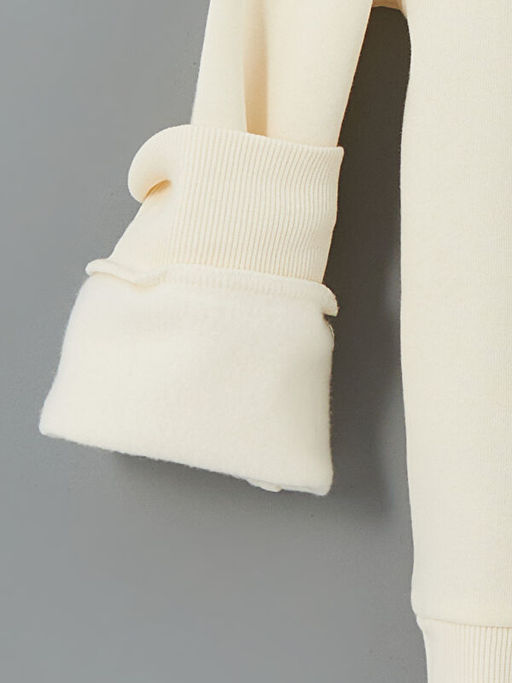 Bisiklet Yaka K?z ?ocuk Kal?n Sweatshirt