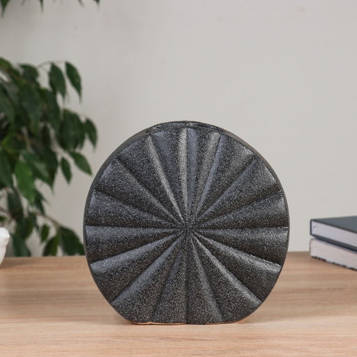 Ваза для цветов «Кайо», классик, d=8×5 см, 20.5×20.5 см, керамика, чёрная