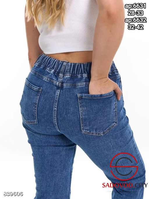 Джинсы на резинке с высокой посадкой - Bruno фото 3