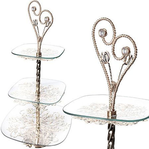 30829 Конфетница 3-х ярусная 29,5х29,5х63см MB (х6) "MAYER & BOCH"