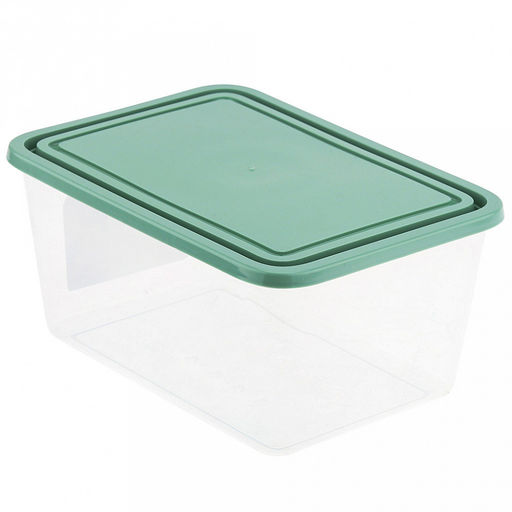 Контейнер для продуктов пластмассовый 2л, 15х10х20,5см, фисташковый, подходит для СВЧ (Россия)