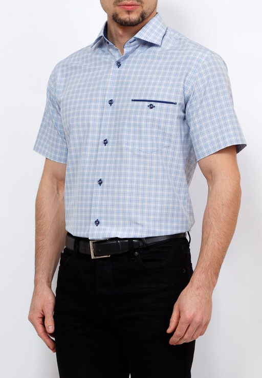 Сорочка мужская короткий рукав GREG 255/109/523/Z/1  фото 4