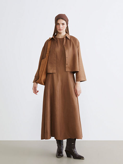 Bisiklet Yaka S?et G?r?n?ml? A Kesim Elbise