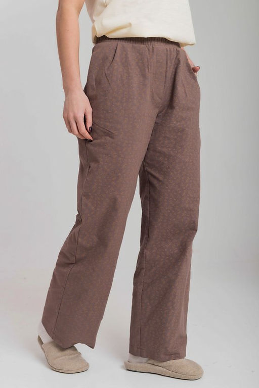 Брюки свободного кроя М325264кг какао/горчица - Елена фото 6