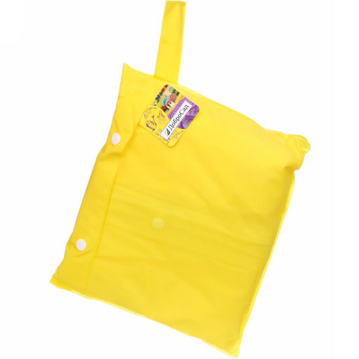 Дождевик-плащ "Rainbow" с капюшоном,на молнии, с отдел.под рюкзак, цвет желтый, размер XL(86*54см) ДоброСад