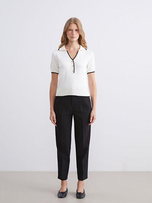 Polo Yaka Kad?n Triko Kazak