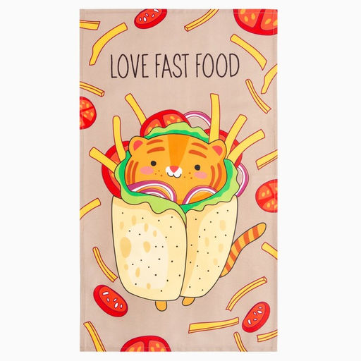 Полотенце "Этель" Love fast food 40х73 см, 100% хлопок, саржа 190 г/м²