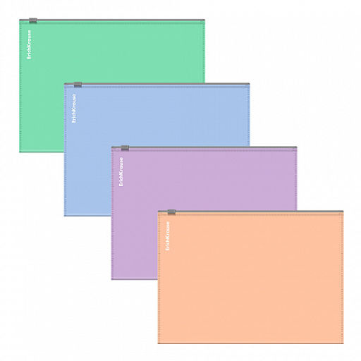 Цена за 12 шт. Zip-пакет пластиковый ErichKrause Matt Pastel Bloom, A4, непрозрачный, ассорти (в пакете по 12 шт.)  фото 7