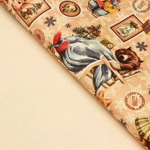 Цена за 10 шт. Бумага крафт упаковочная Уютное настроение, 50?70 см